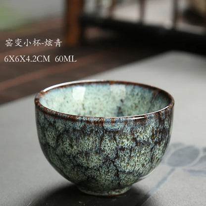 Mini Ceramic Tea Bowl – Kiln Glazed Chinese Kung Fu Teacup for Tea or Espresso