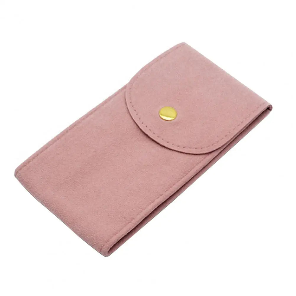 Portable Velvet Watch Bag – Shockproof Jewelry Pouch with Press Button Snap Design for Gift & Storage