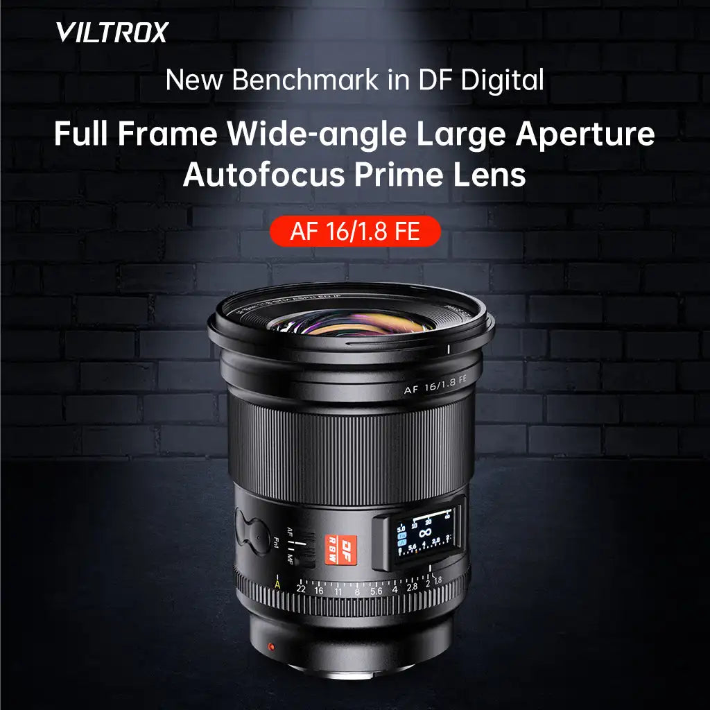 Viltrox AF 16mm F1.8 FE Lens – Full Frame Wide-Angle Fisheye for Sony E ZVE10, A7IV, A7SIII Mirrorless Cameras
