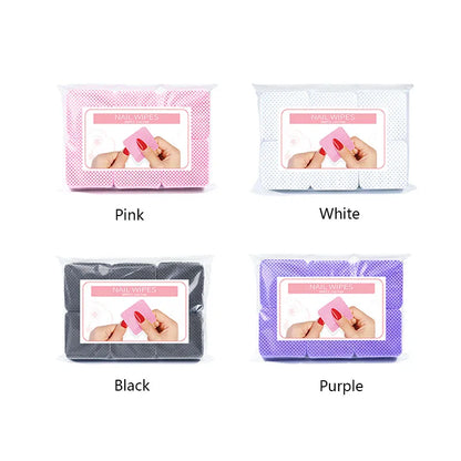Lint-Free Nail Wipes - 300pcs Cotton Pads for Gel Polish Removal & Nail Cleaning
