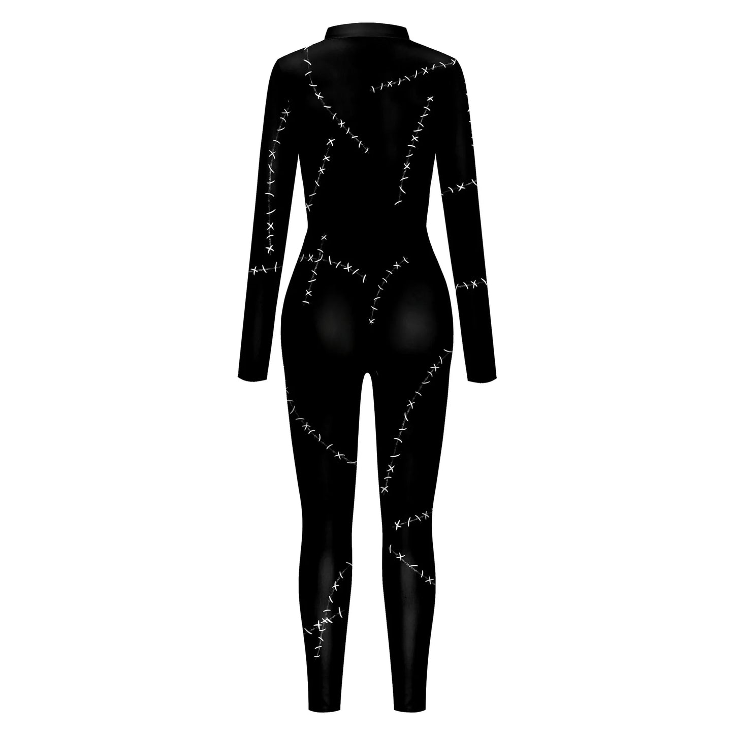Black Catwoman Cosplay Jumpsuit - Women's Halloween Zentai Catsuit Costume for Parties