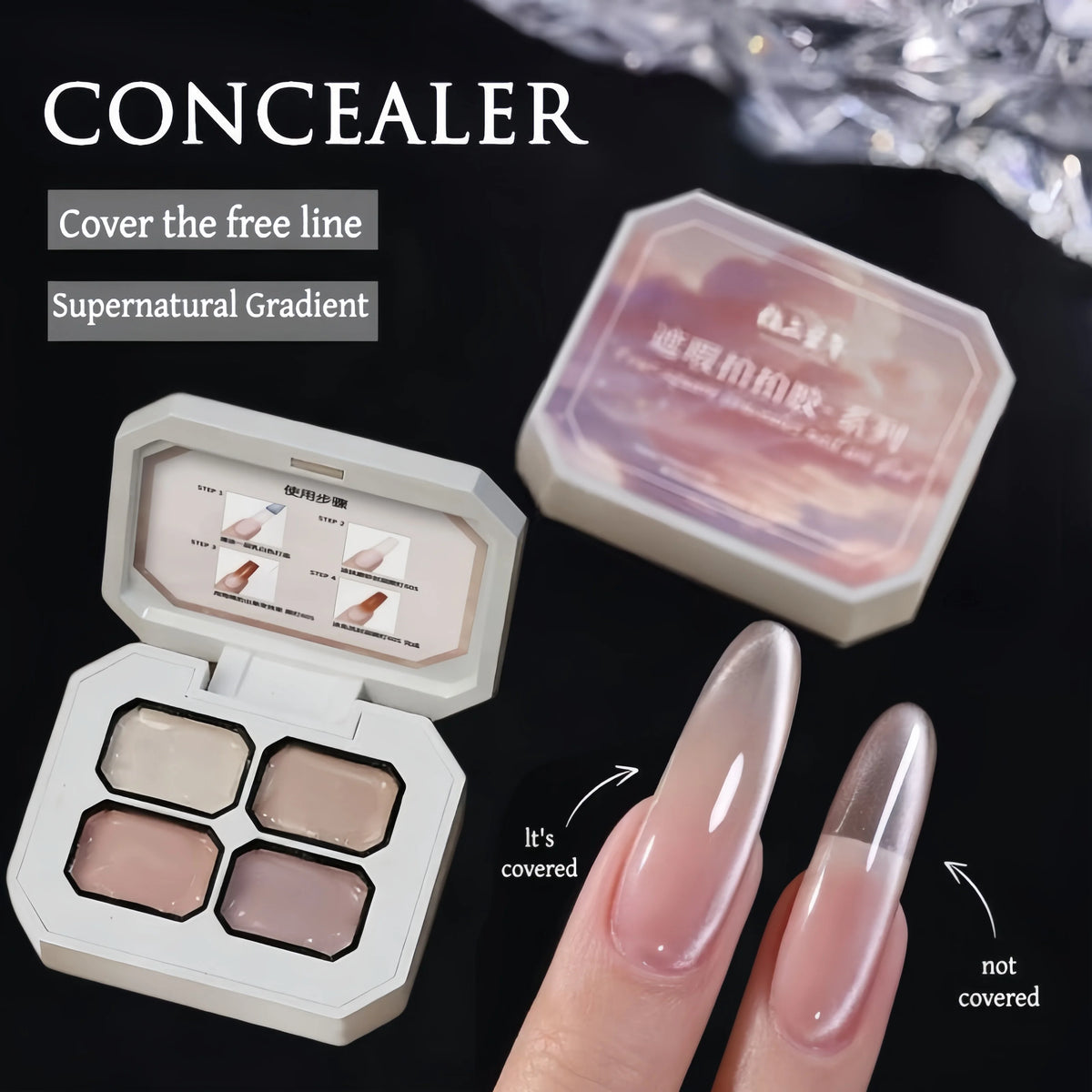 4-Color Nude Gradient Nail Art Gel - Semi-Permanent Soak-Off UV Gel Polish