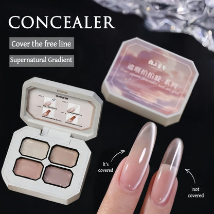 4-Color Nude Gradient Nail Art Gel - Semi-Permanent Soak-Off UV Gel Polish