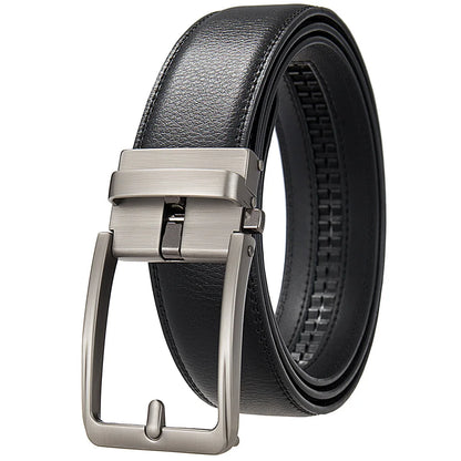 Men’s Cowskin Leather Belt – Luxury Automatic Buckle Designer Style in Black or Brown (3.5cm)