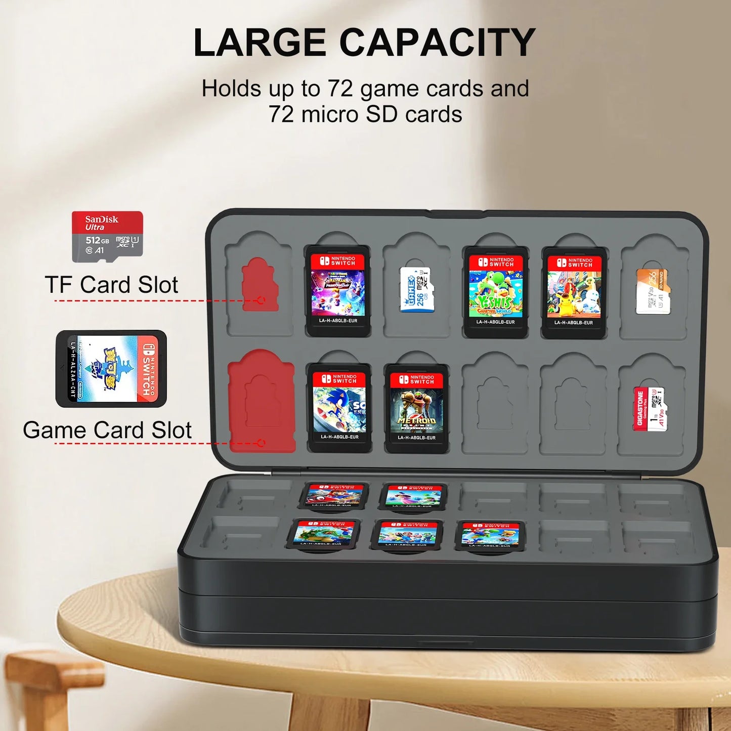 Nintendo Switch Game Card Storage Case – 96/72/48 Slot Holder for Switch, Lite & OLED