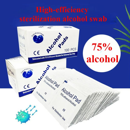 75% Alcohol Prep Pads – Disposable Wound Disinfection Swabs for First Aid Kits and Emergency Preparedness