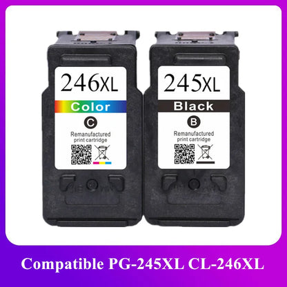 PG-245XL / CL-246XL Ink Cartridges for Canon – High Yield Replacement Ink Set for Pixma iP2820, MX492, MG2924 & MG2520 Printers