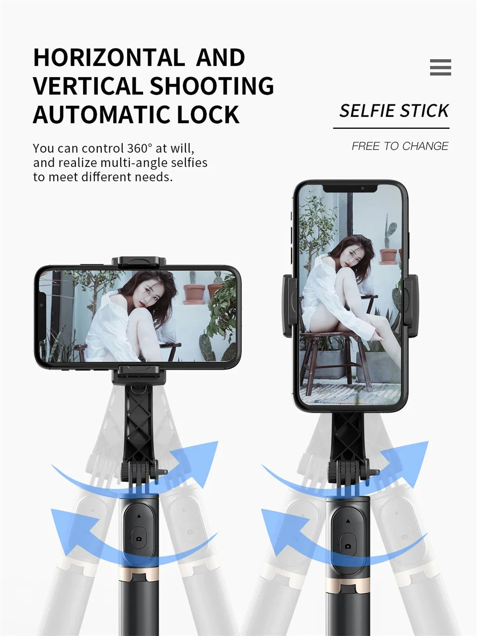Q08 Handheld Gimbal Stabilizer with Selfie Stick & Fill Light – Bluetooth Tripod for Smartphone & Action Camera