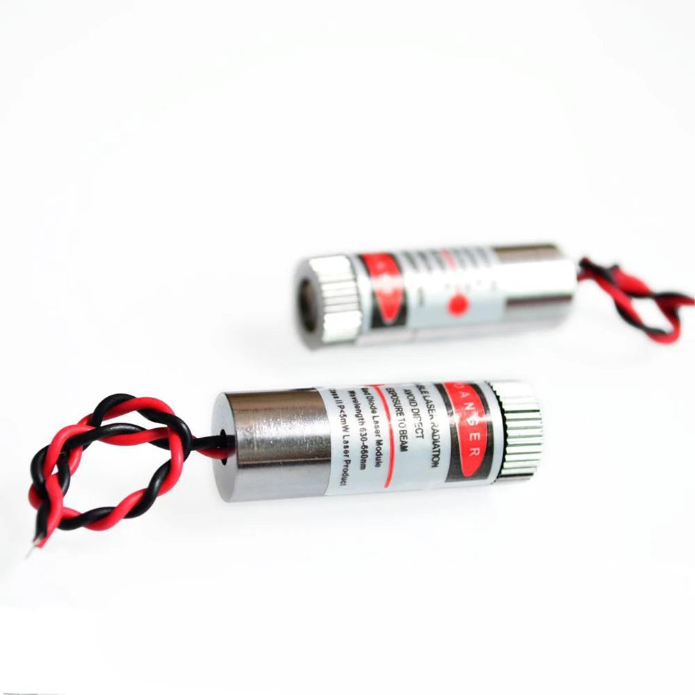 650nm 5mW Red Laser Module – Point, Line, Cross Focusable Glass Lens, Industrial Class