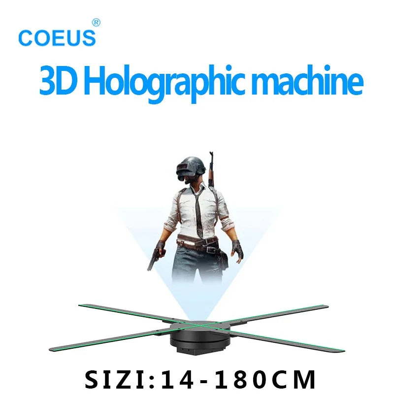 Hologram 3D Fan Projector | LED Advertising Display with Image & Video Support