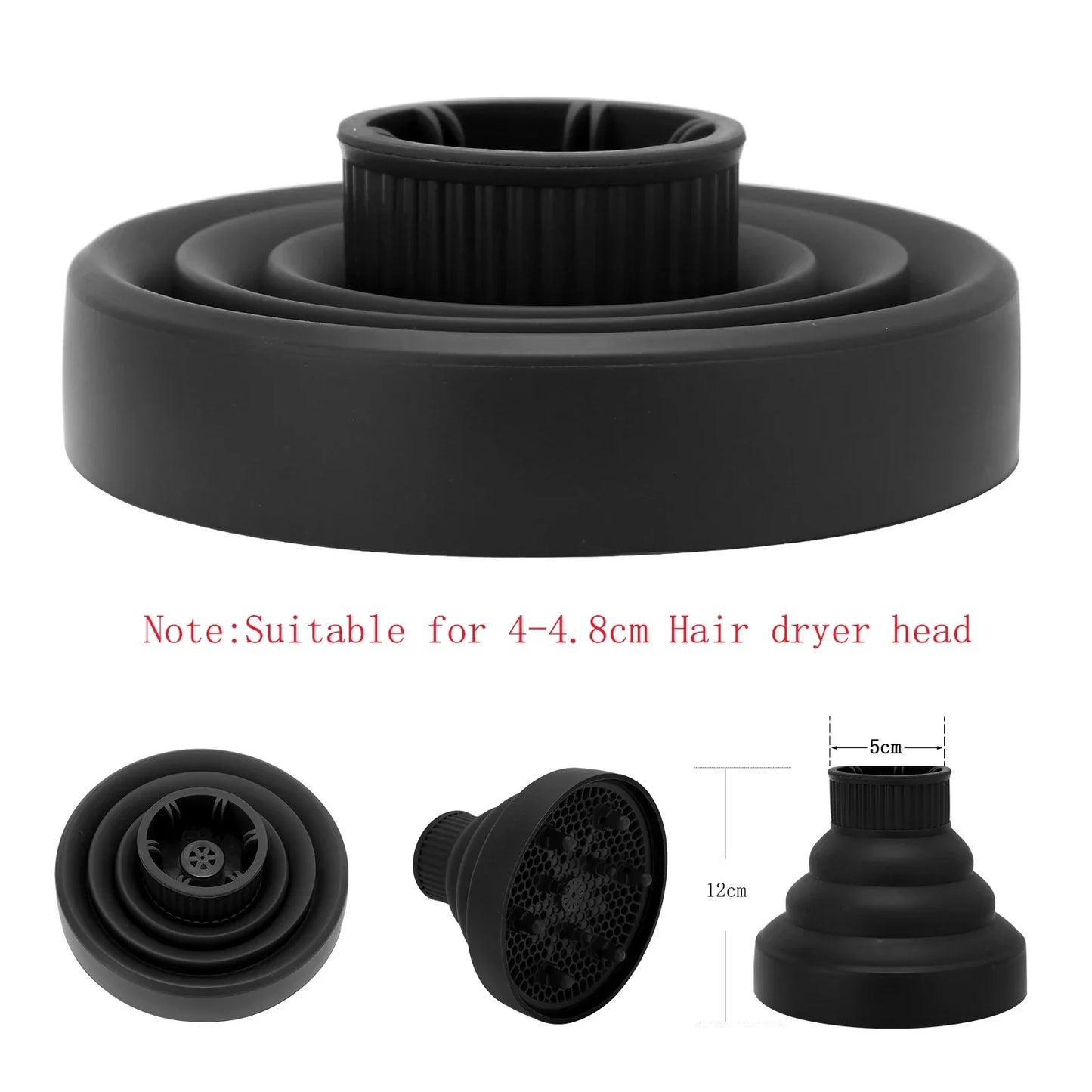 Universal Hair Curl Diffuser Cover: Suitable for 4-4.8cm Hairdryer - Curly Drying Blower Hair Styling Tool Accessories