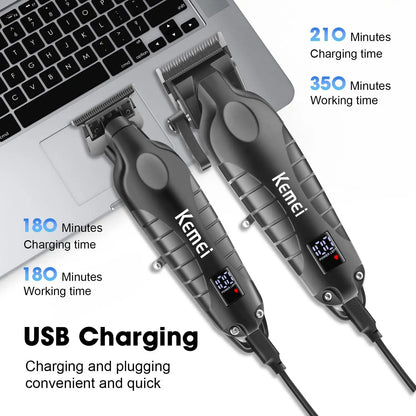 Kemei Hair Clipper Kit — Electric Trimmer & Shaver for Men, KM-2290/2293/1102