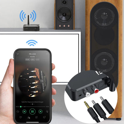 Bluetooth 5.1 Digital to Analog Audio Converter | SPDIF Optical Toslink to 3.5mm AUX RCA DAC Adapter