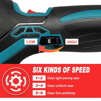 150mm Cordless Car Polisher 5000RPM – 6-Speed Rechargeable Electric Rotary Polishing Machine for Makita 18V Battery (Tool Only, No Battery)