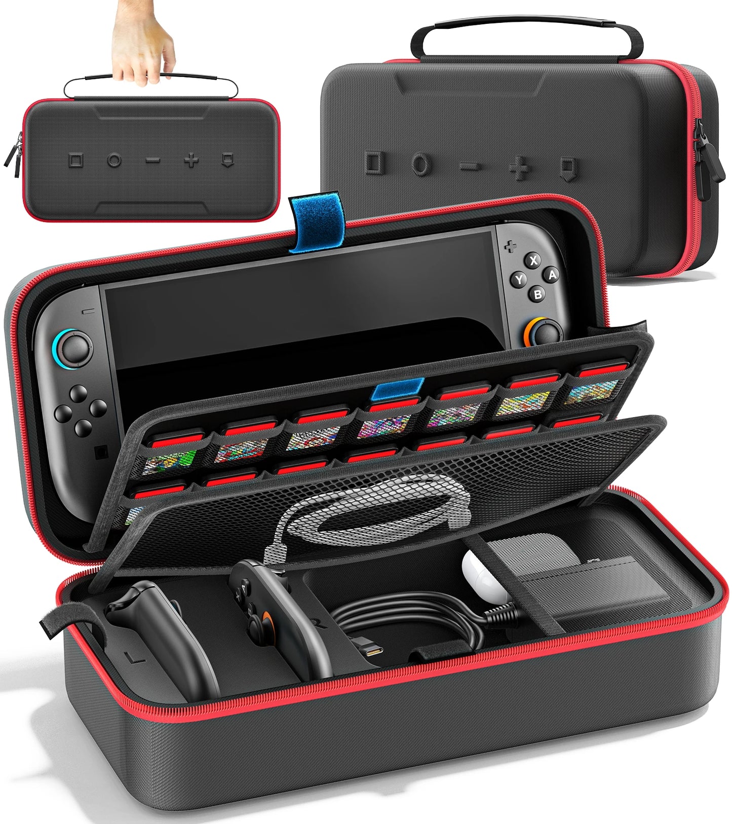Large Storage Bag for Nintendo Switch — Anti-Scratch, Waterproof Travel Case for Switch, Switch OLED & Switch 2
