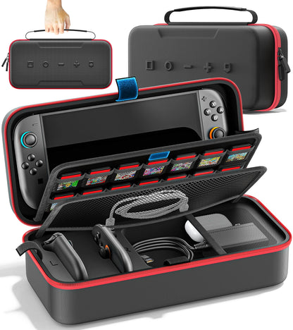 Large Storage Bag for Nintendo Switch — Anti-Scratch, Waterproof Travel Case for Switch, Switch OLED & Switch 2