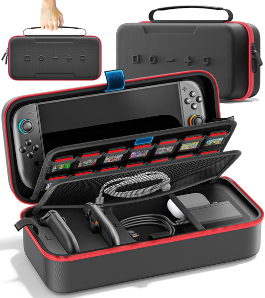 Large Storage Bag for Nintendo Switch — Anti-Scratch, Waterproof Travel Case for Switch, Switch OLED & Switch 2