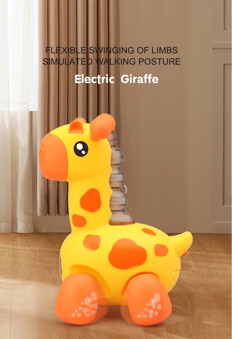 Giraffe Crawling Toy with Lights & Music – Educational Rope Toy for Toddlers, Early Learning Puzzle Toy