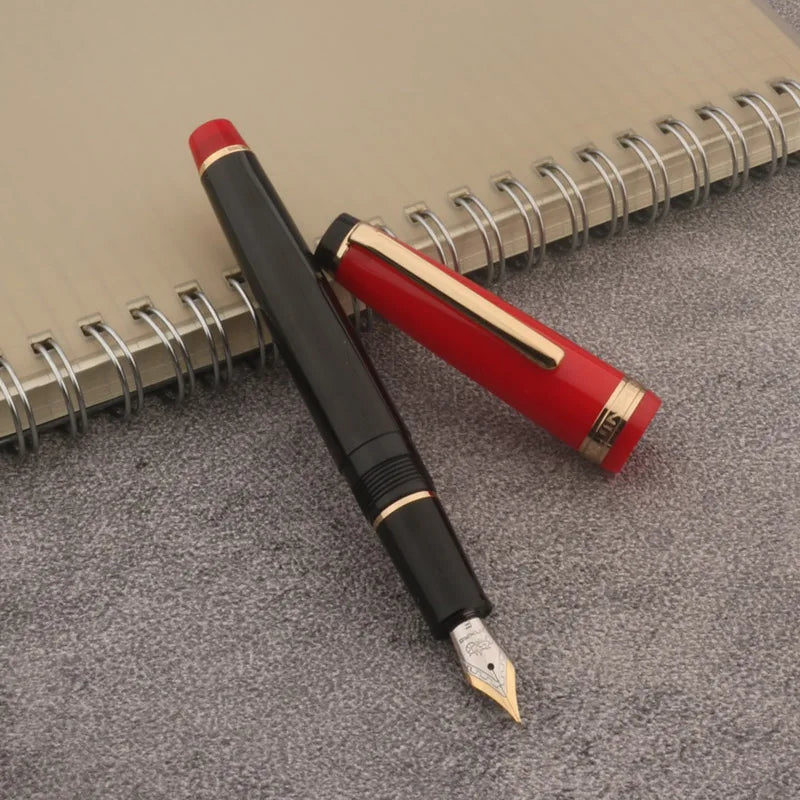JINHAO 82 Transparent Fountain Pen — Spin Golden EF/F/M Nib, Ink Pen for Business, Office & School Supplies