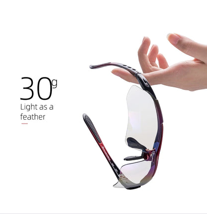 ROCKBROS Cycling Sunglasses — Polarized Photochromic MTB Sports Goggles with 5/3 Lenses
