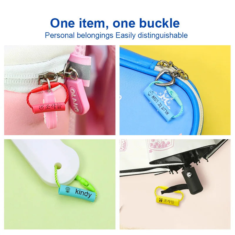 24pcs Waterproof Name Sticker Tags - Customized Baby Shoes, Schoolbag, Cup, Clothes Name Labels with Rope