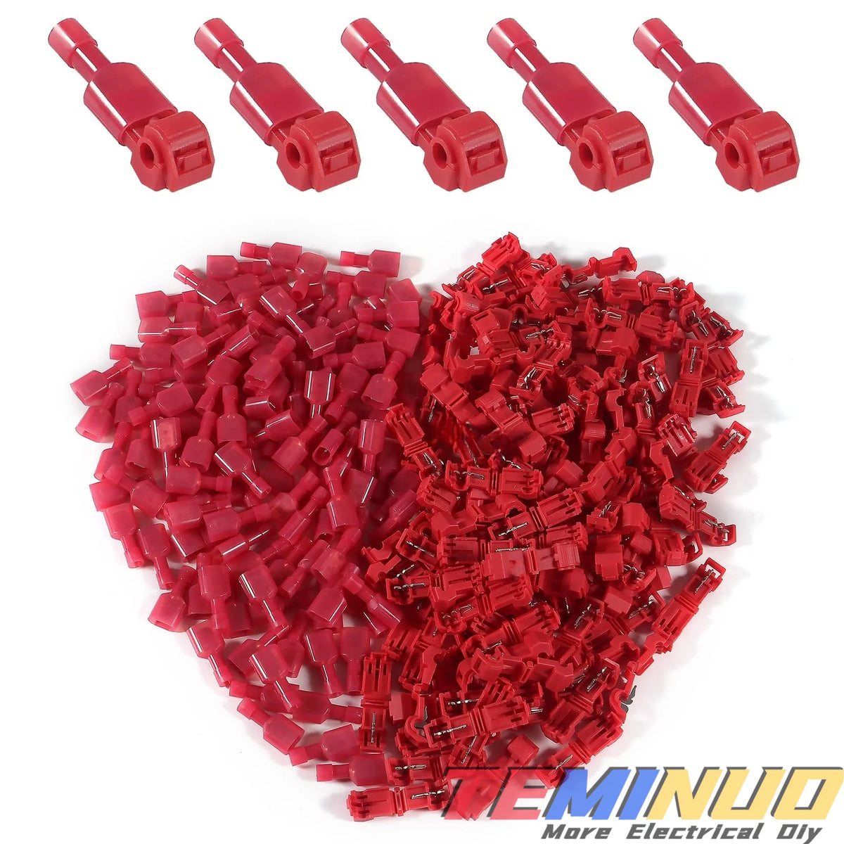 T-Tap Wire Connectors - Nylon Insulated Self-Stripping Quick Disconnect Electrical Wire Splice Terminals, 40/50/60PCS