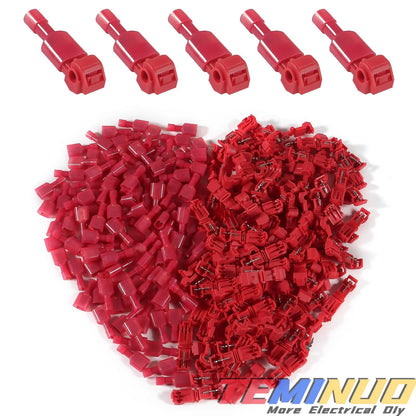 T-Tap Wire Connectors - Nylon Insulated Self-Stripping Quick Disconnect Electrical Wire Splice Terminals, 40/50/60PCS