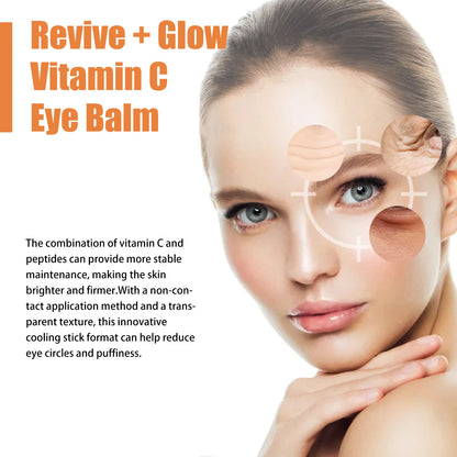 Vitamin C Eye Cream Stick – Hydrating Anti-Wrinkle Balm for Dark Circles, Under-Eye Puffiness & Fine Lines