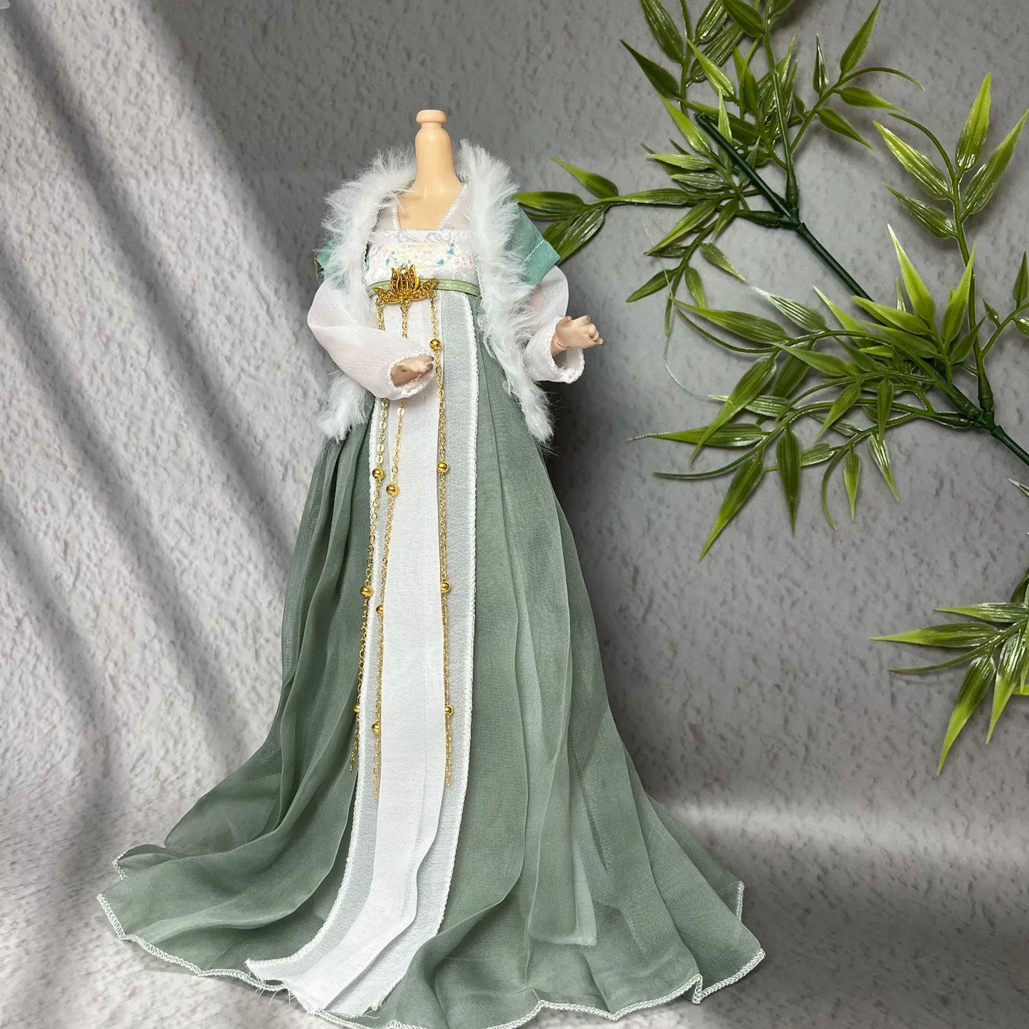 30cm 1/6 Scale Female Soldier Doll Outfit – Ancient Style Hanfu Cloak Suit for 12-Inch Action Figures, Toy Gift