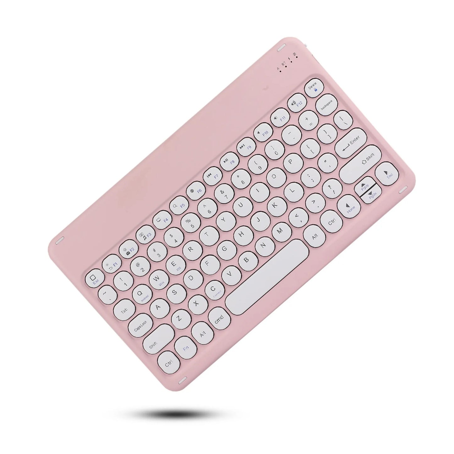 Spanish/English 10-Inch Bluetooth Keyboard – Wireless Rechargeable Universal Keyboard for iPad Air, Pro, Phone, Tablet, Laptop