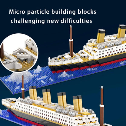 Titanic Building Block Model - Giant Cruise Ship Assembly Puzzle Toy for Kids & Collectors