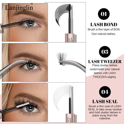 2-in-1 Bond & Seal Dual-Ended Eyelash Glue — Waterproof, Fast-Drying Strong Hold for Cluster Lashes