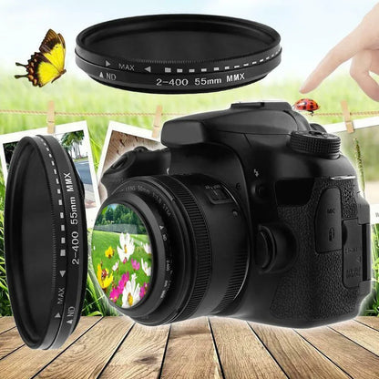 Adjustable Fader ND Filter ND2-ND400 – Variable Neutral Density Camera Lens Accessory for Enhanced Photography