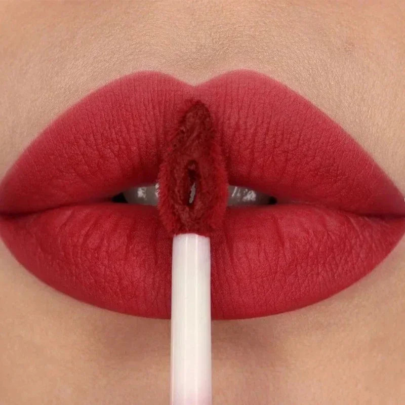 Nude Matte Lip Gloss - 12 Colors Long-Lasting Velvet Waterproof Non-Fade Non-Stick Lipstick for Women’s Makeup