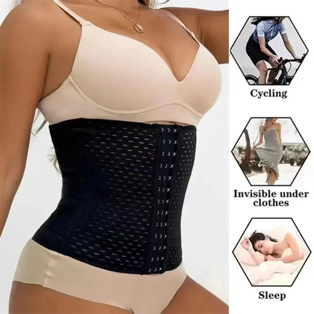 Women’s Tummy Slimming Shapewear - Black Belly Band Corset for Postpartum Flat Belly & Shaping Support