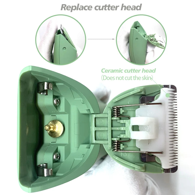 Men's Body Hair Trimmer and Shaver - Electric Groin and Pubic Groomer with Replaceable Ceramic Blade, Waterproof Clipper