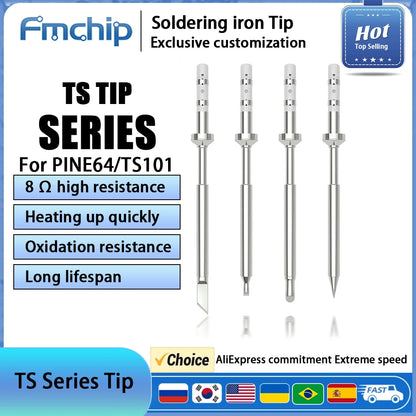 Pine64 TS100 TS101 Soldering Iron Tips – Replacement for Pinecil V2 & TS Series Models, B2 ILS BC2