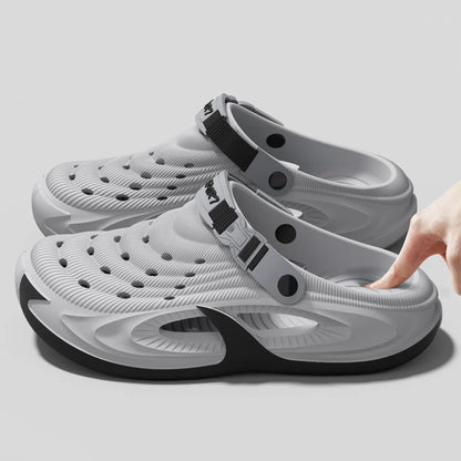 Men's EVA Outdoor Slippers - Non-Slip Closed-Toe Thick Soft Platform Summer Sandals for Men
