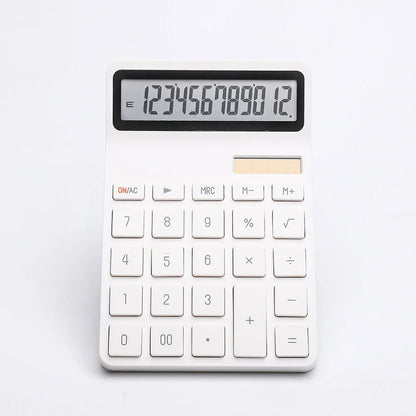 12-Digit Solar Calculator – Dual Power Supply Electronic Financial Accounting Calculator for Home, Office & School Use