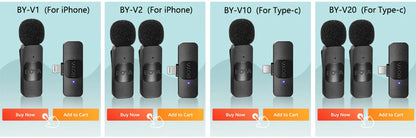 BOYA BY-V Wireless Lavalier Microphone – Professional Mini Mic for iPhone, iPad, Android, Live Broadcast, Gaming, Recording & Vlog