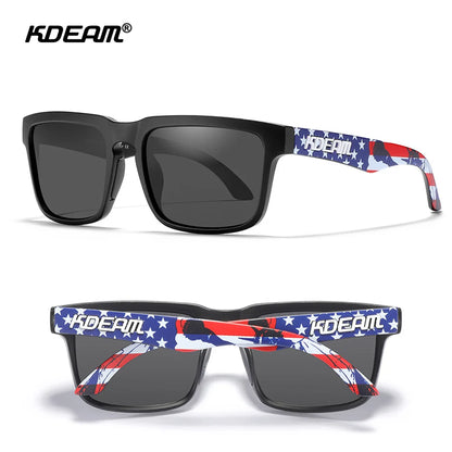 KDEAM Photochromic & Polarized Sunglasses - Category 3 Polarization, Unique Frame Surface Eyewear for Men & Women with Case