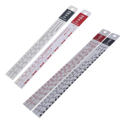 Paint Mixing Ratio Ruler – Standard Dipstick Scale Tool for Accurate Paint Measurement & Color Mixing in Automotive & DIY Projects