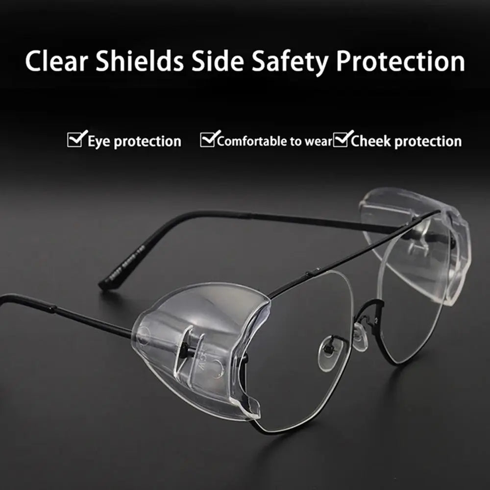 Fashion Safety Goggles with Side Shields - Flexible, Clear Eye Protection, 95% Anti-Fog Glasses for Men & Women