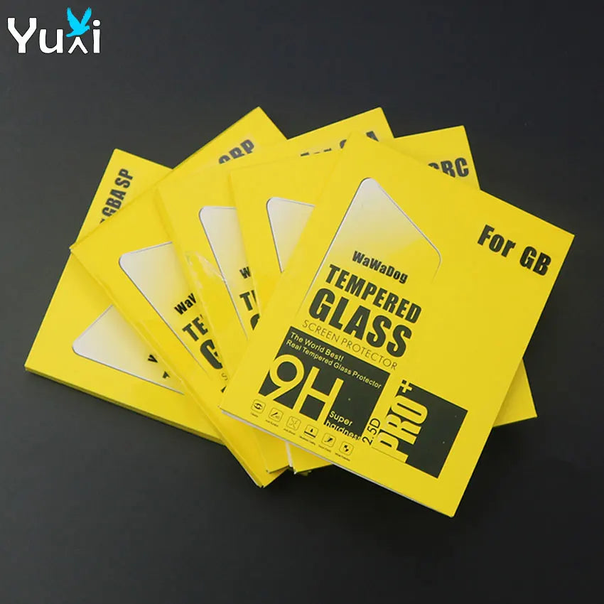 YuXi Tempered Glass Screen Protector - Anti-Scratch Glass Guard for Game Boy, GBC, GBA, GBP & GBA SP Consoles