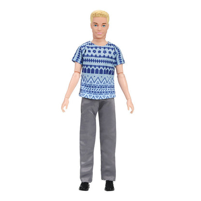 30cm Fashion Ken Doll – 1/6 Multi-Joint Movable Boyfriend with Clothes Suit, Dress-Up Toy for Kids