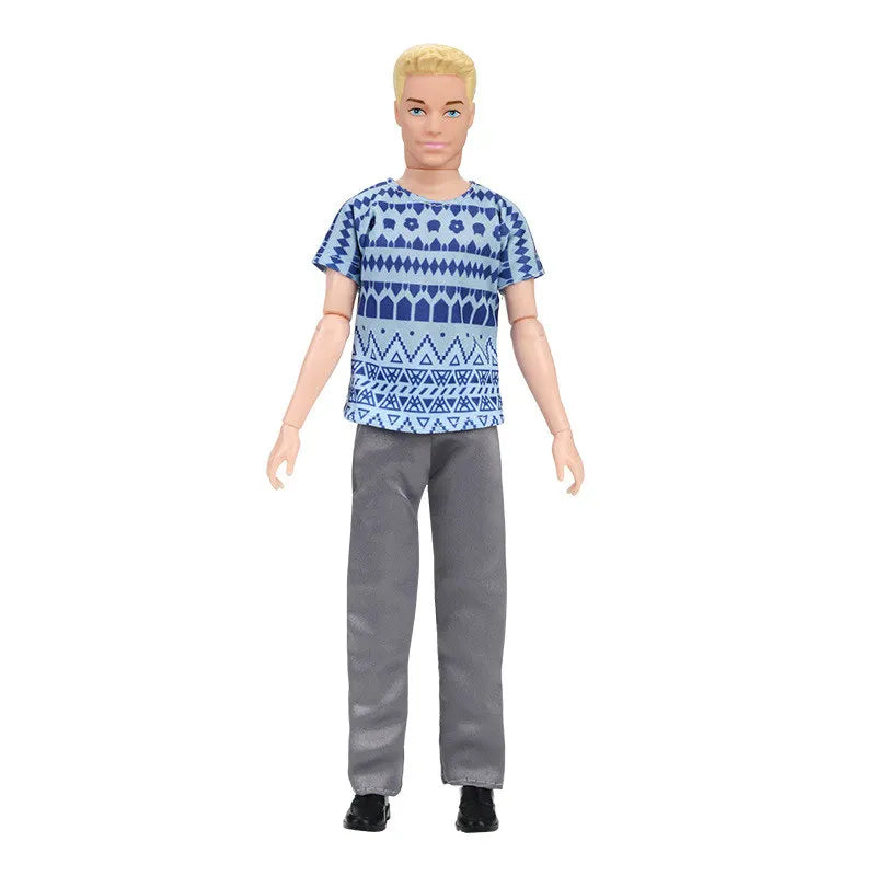 30cm Fashion Ken Doll – 1/6 Multi-Joint Movable Boyfriend with Clothes Suit, Dress-Up Toy for Kids