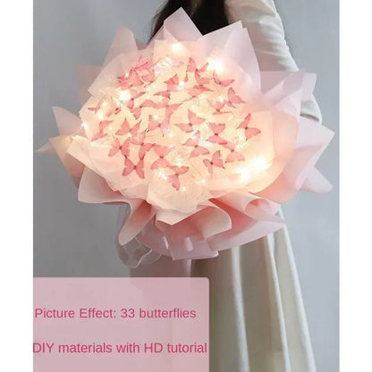 Butterfly Bouquet DIY – Handmade Artificial Flowers, Thoughtful Gift for Girlfriend, Birthday, Proposal & Wedding Decoration