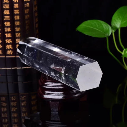 30cm Clear Quartz Obelisk Crystal Wand – Healing Feng Shui Point for Home Decoration and Crystal Therapy