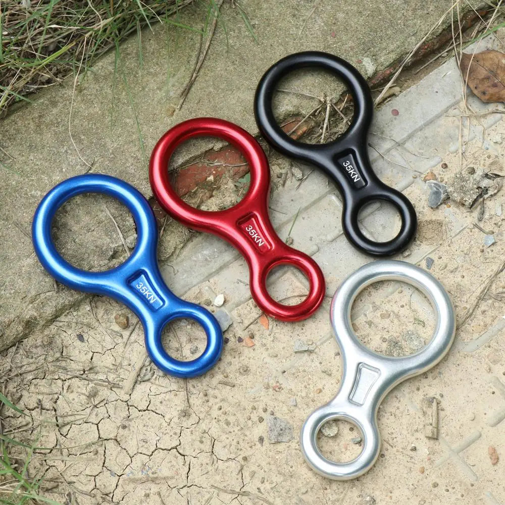 35KN Rock Climbing Descender – Figure 8 Rope Device for Downhill & Climbing Gear Equipment