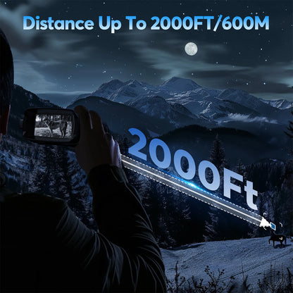 USB Rechargeable 4K Night Vision Binoculars — 600m Range, 8X Digital Zoom HD for Hunting, Camping & Boating